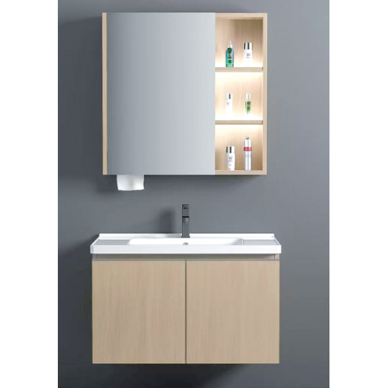 DomiStyle 60 cm Έπιπλο μπάνιου σετ με νιπτήρα και καθρέπτη  ντουλάπι Led One Touch