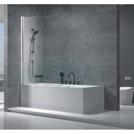 Aquarelle Bathtub Fresh 1 Καμπίνα μπανιέρας Διάφανη clear 80-82x145 cm