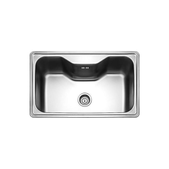 Pyramis Inset 1B Ένθετος Νεροχύτης Inox Σατινέ 101050601 Μ80xΠ50cm Ασημί