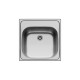 Pyramis Inset 1B  Ένθετος Νεροχύτης Inox Σατινέ 101036301 Μ50xΠ50cm Ασημί