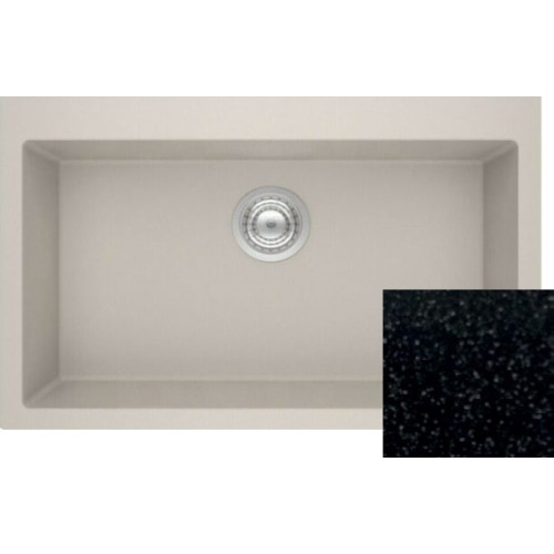 Sanitec Classic 333 Ένθετος Νεροχύτης 79x50cm Granite Black