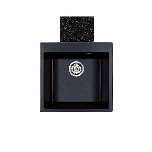 Sanitec Classic 339 Ένθετος Νεροχύτης 50x50cm Granite Black