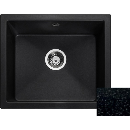 Sanitec Classic 341 Ένθετος Νεροχύτης 40x50cm Granite Black