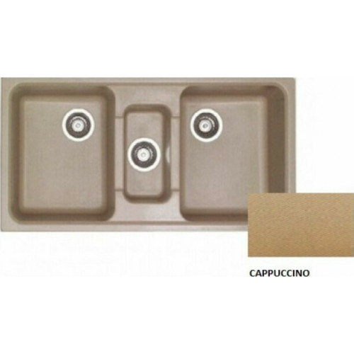Sanitec Harmony 325 Ένθετος Νεροχύτης 100x50cm Granite Cappuccino