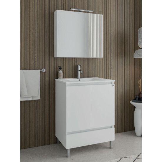 Drop Delta 60 White 5FDL060WH Έπιπλο Μπάνιου Λευκό
