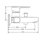 Viospiral Modea Drop Chrome 00-08502 Αναμεικτική Μπαταρία Λουτρού Πλήρες Σετ Χρωμέ 