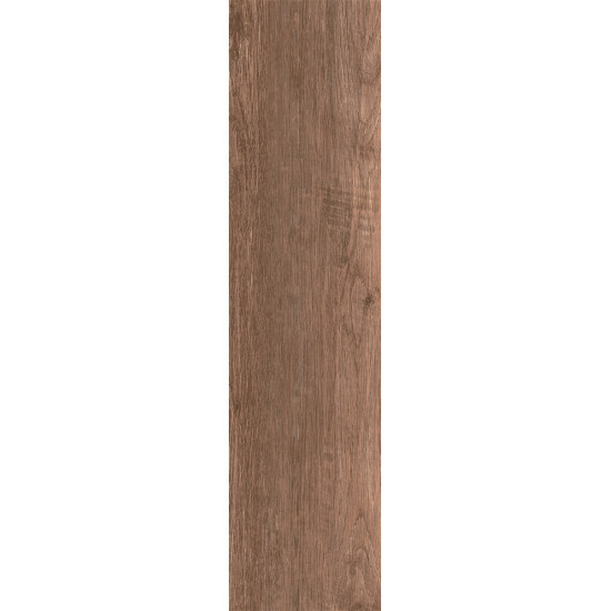 Barkwood Walnut Πλακάκι Δαπέδου Εσωτερικού Χώρου Τύπου Ξύλου Πορσελανάτο Ματ 15x60 cm Καφέ