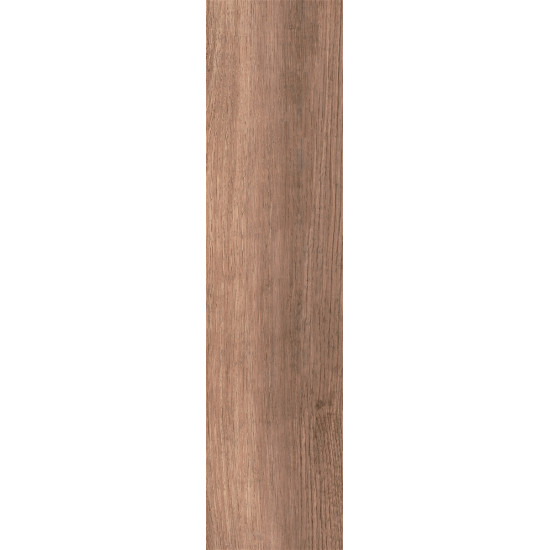 Barkwood Walnut Πλακάκι Δαπέδου Εσωτερικού Χώρου Τύπου Ξύλου Πορσελανάτο Ματ 15x60 cm Καφέ